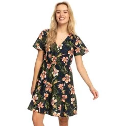 Roxy Bikini Party Mini Dress Women Blue