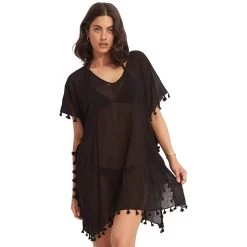 Seafolly Amnesia Kaftan Women Black