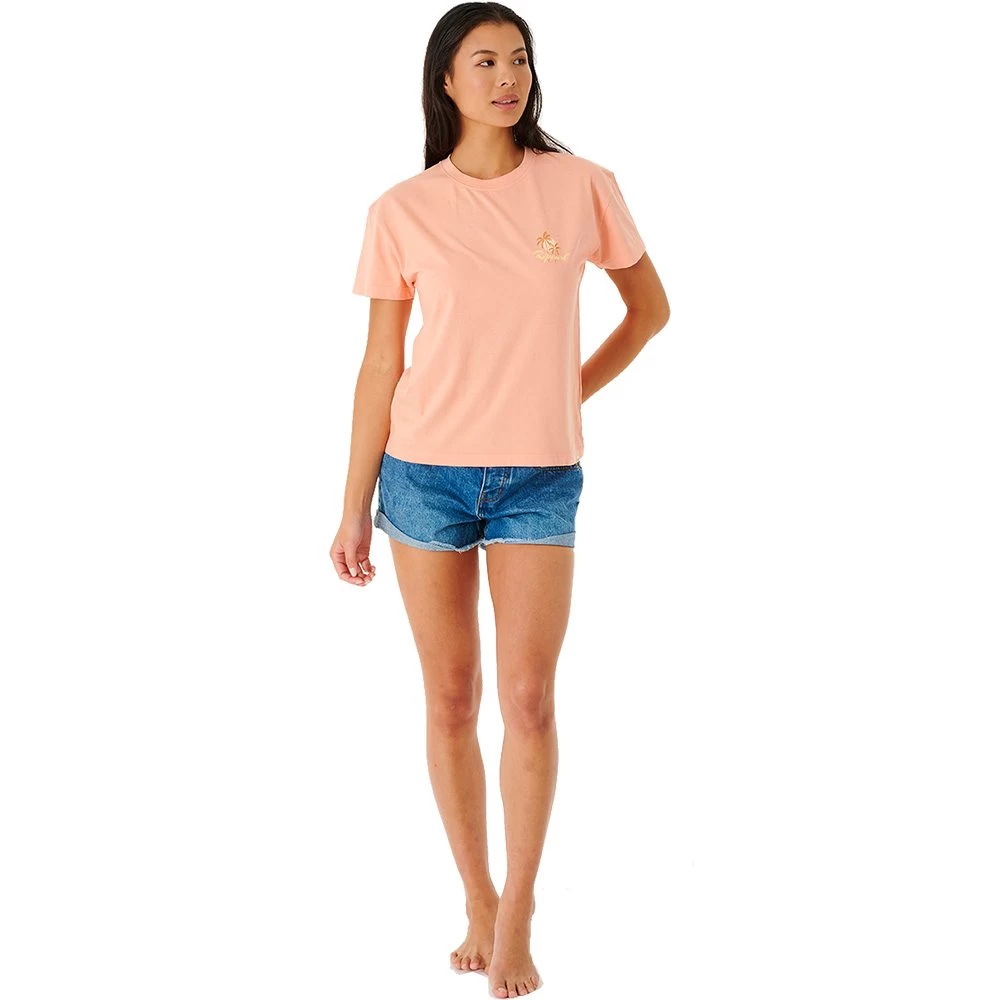 Rip Curl Tropics Relaxed T-Shirt Women Light Coral - Image 3