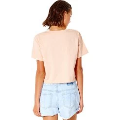 Rip Curl Playabella Crop T-Shirt Women Dusk Pink -Water Adventure 10847389133b Ripcurl PLAYABEL CROP T Shirt Da DUSK PINK