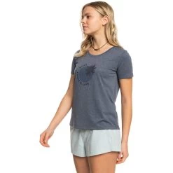 Roxy Chasing The Wave T-Shirt Women Blue -Water Adventure 10891024672b Roxy CHASING THE WA T Shirt Da mood indigo