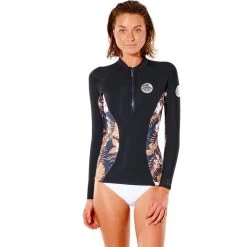 Rip Curl G Bomb Wetsuit Jacket Women Black Gold