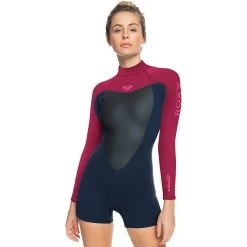 Roxy 2/2mm Prologue Springsuit Women Dark Navy Burgundy