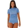 Rip Curl Golden Rays UV Shirt Women Blue White -Water Adventure 14347386210a Ripcurl GOLDEN RAYS UV Shirt Da blue white