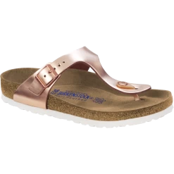 Birkenstock Gizeh Leather Sandals Women Metallic Copper