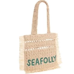 Seafolly Logo Woven Tote Women Natural -Water Adventure 29642876897b Seafolly Logo Woven Tote Badetasche DA natural