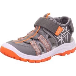 Superfit Closed Sandals Kids Light Grey Orange