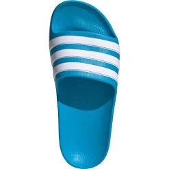 ADIDAS Adilette Aqua Slides Kids Solar Blue Footwear White -Water Adventure 40410020661E adidas Aqua Adilette Kinder blau