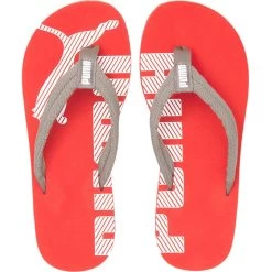 Puma Epic Flip V2 Jr. Flip Flops Kids High Risk Red Steel Gray White -Water Adventure 40423168680F Puma Epic Flip v 2Jr Flip Flops Kinder rot