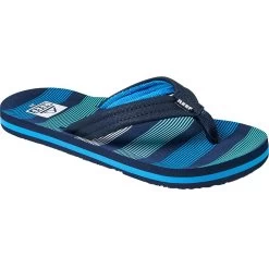 Reef Kids Ahi Sandals Boys Deep Sea Stripes