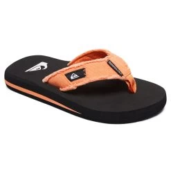 Quiksilver Monkey Abyss Flip Flops Boys Orange Black