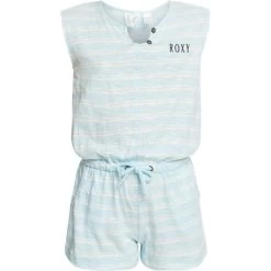 Roxy Big Memories Stripes Playsuit Girls Cool Blue Down Stripes