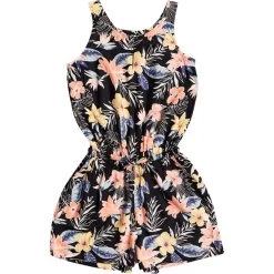 Roxy In The Mountain Playsuit Girls Anthracite Tropical Breeze