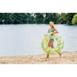 Happy People XXL Swim Tube Mosaic Light Green Dark Green -Water Adventure 47449235246c HappyPeople Fashion mosaic swim tube