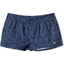 Roxy Seaside Lover 4.5" Boardshorts Girls Medieval Blue New Dots Swim
