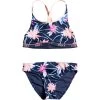 Roxy Croptop Bikini Set Girls Mood Indigo Floral Flow