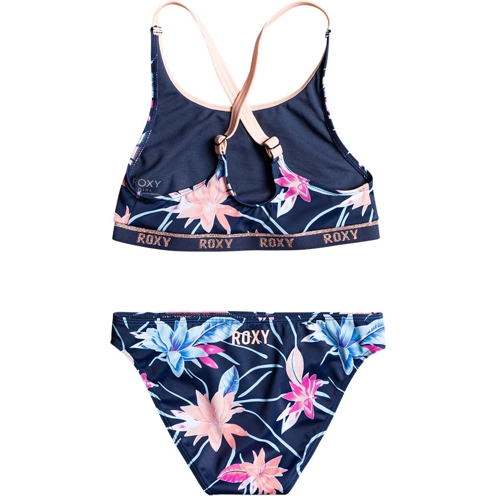 Roxy Croptop Bikini Set Girls Mood Indigo Floral Flow 4 Roxy Croptop Bikini Set Girls Mood Indigo Floral Flow - Image 2