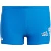 ADIDAS 3 Bar Logo Swim Boxers Boys Bright Royal/white