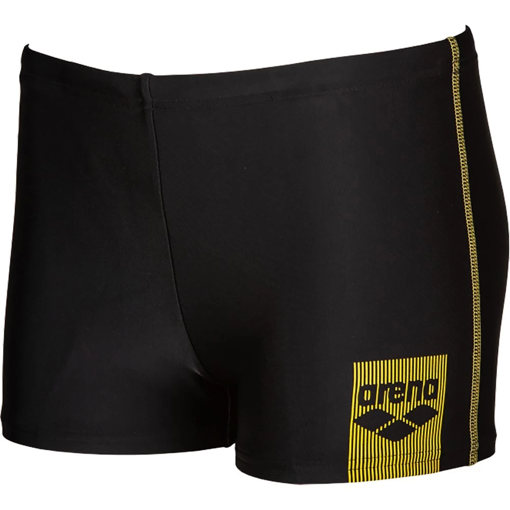 Arena Basics Junior Swim Trunks Boys Black Yellow Star 3 Arena Basics Junior Swim Trunks Boys Black Yellow Star