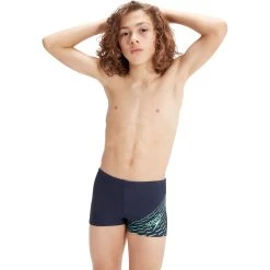Speedo Medley Logo Aquashorts Boys True Navy -Water Adventure 48340814941b Speedo Medley Logo Aquashort Ju true nav gre glow