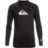 Quiksilver All Time Rashguard Boys Black -Water Adventure 48541675699a Quicksilver ALLTIME Rashguard schwarz