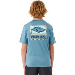 Rip Curl Tube Heads UV-Shirt Boys Dusty Blue -Water Adventure 48547387471c Ripcurl Tube Heads Rash Vest Ju dusty blue