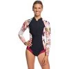 Roxy 2m Pop LS Cheek Springsuit Women Black Terra Cotta