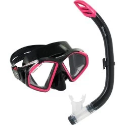 AQUALUNG Hawkeye Combo Snorkel Set Black Pink