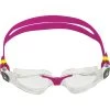 AQUASPHERE Kayenne Small Compact Clear Lenses Swimming Goggles Transparent Raspberry