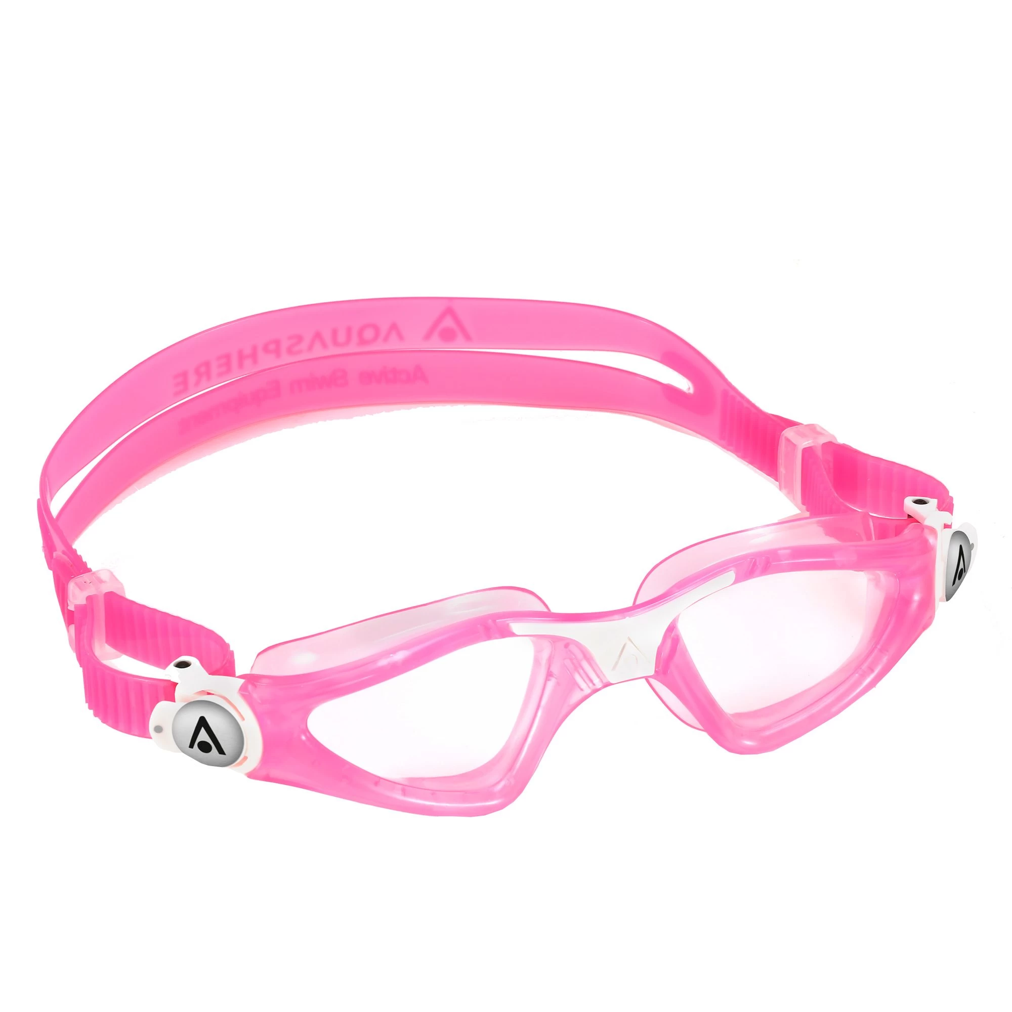 AQUASPHERE Kayenne JR Lens Clear Goggles Kids Pink White 4 AQUASPHERE Kayenne JR Lens Clear Goggles Kids Pink White - Image 2