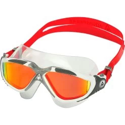 AQUASPHERE Vista Lens Red Titanium Mirror Swimming Goggle White