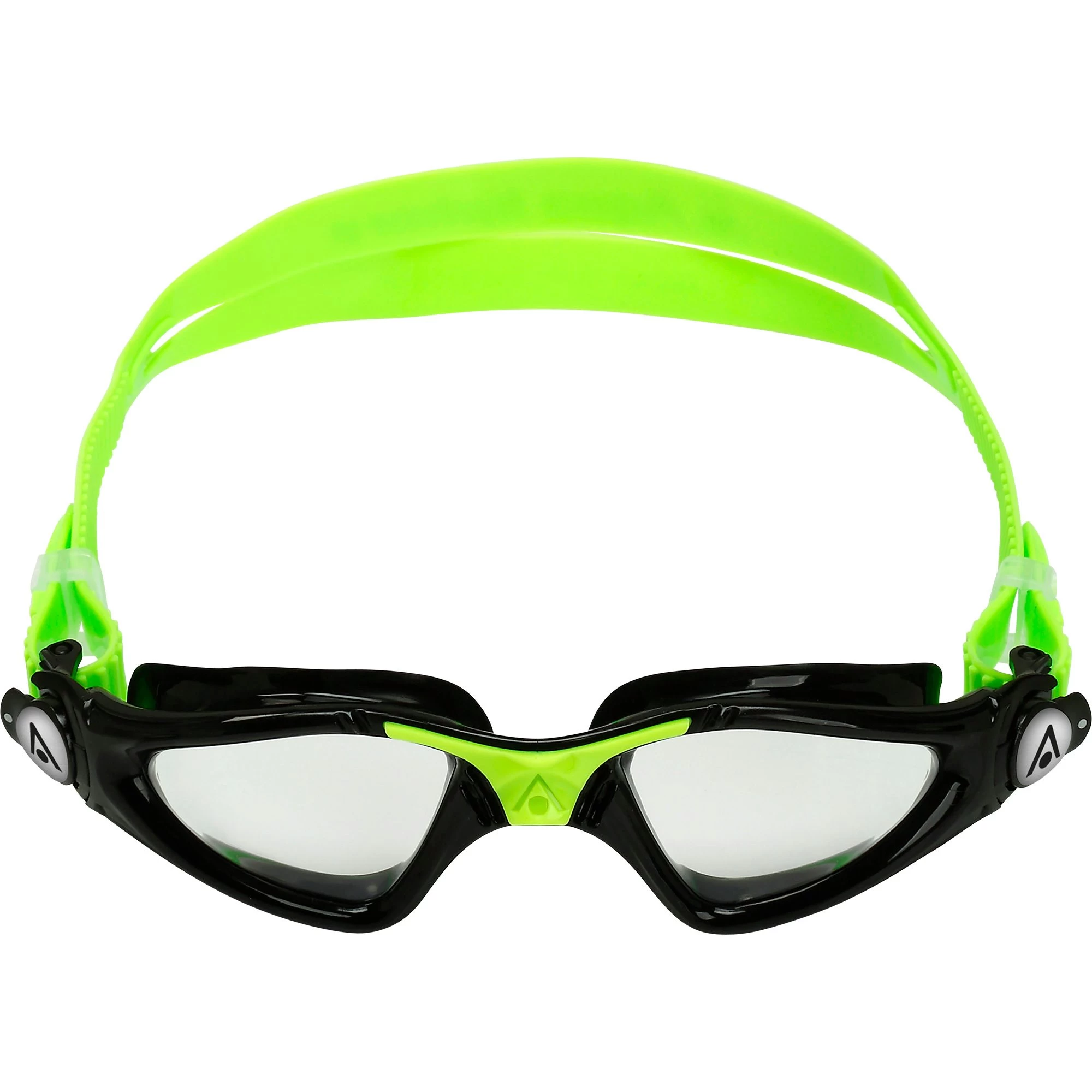 AQUASPHERE Kayenne Jr Lens Clear Goggles Kids Black Bright Green 4 AQUASPHERE Kayenne Jr Lens Clear Goggles Kids Black Bright Green - Image 2