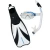 AQUALUNG Compass Snorkel Set Black White -Water Adventure 67642994784a Auqalung Compass Set black white