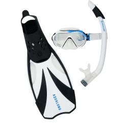 AQUALUNG Compass Snorkel Set Black White