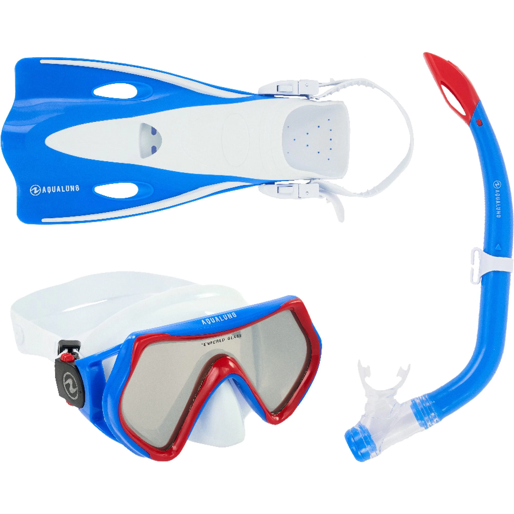 AQUALUNG Hero Snorkel Set Kids White Blue 3 AQUALUNG Hero Snorkel Set Kids White Blue
