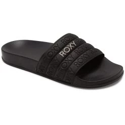 Roxy Slippy Sandals Women Black Gold