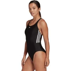 ADIDAS Mid 3-Stripes Swimsuit Women Black -Water Adventure 96010026988C adidas Mid 3S Badeanzug Damen schwarz