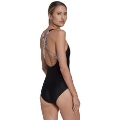 ADIDAS Tape Swimsuit Women Black -Water Adventure 96010027619D adidas Tape Badeanzug Damen schwarz