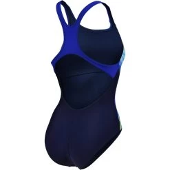 Arena Visual Waves Swimsuit Women Navy -Water Adventure 96040042842c Arena VISUAL WAVES SWIM PRO Badeanzug Da navy neon blue