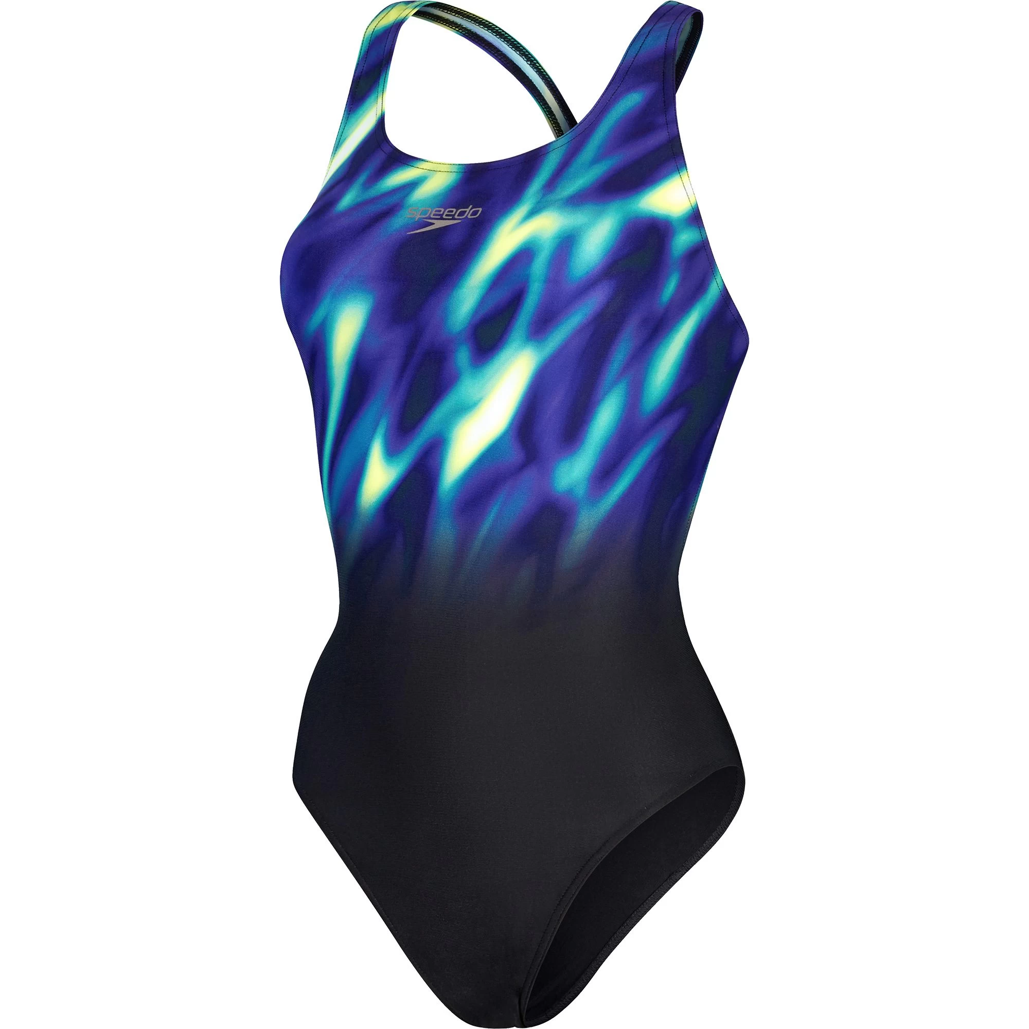 Speedo Placement Digital Powerback Swimsuit Women Black
