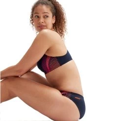 Speedo Placement Racerback Bikini Women True Navy -Water Adventure 96140811841d Speedo Placement Bikini Da true nav el pink volc