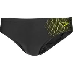 Speedo Tech Placement Brief Men Tech Black Fluo Yellow