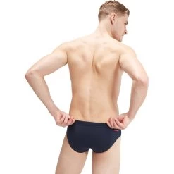Speedo Tech Panel Brief Men True Navy -Water Adventure 96340819819c Speedo Tech Panel Brief Badehose He true nav volc orange