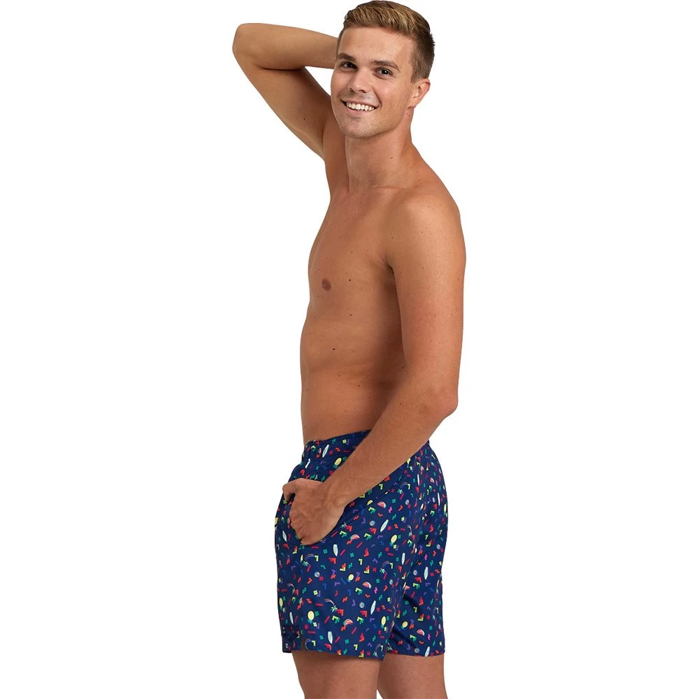 Arena Allover Boxer Swim Shorts Men Navy Multi 4 Arena Allover Boxer Swim Shorts Men Navy Multi - Image 2